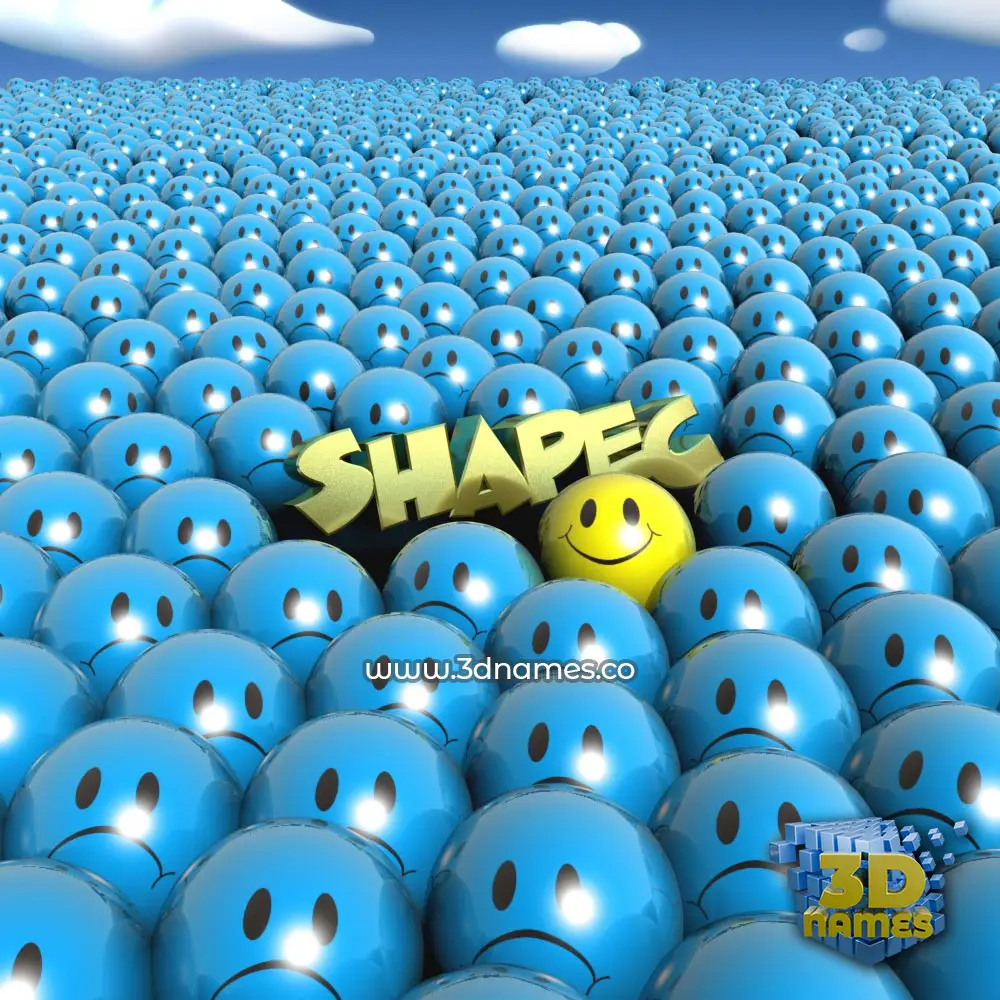 shapec in Special Smileys style - 3D name wallpaper shapec in Special Smileys style - 3D name wallpaper