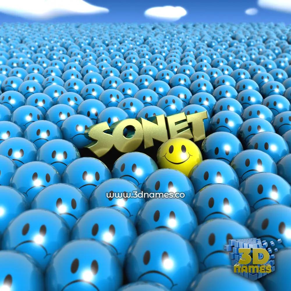 sonet in Special Smileys style - 3D name wallpaper sonet in Special Smileys style - 3D name wallpaper