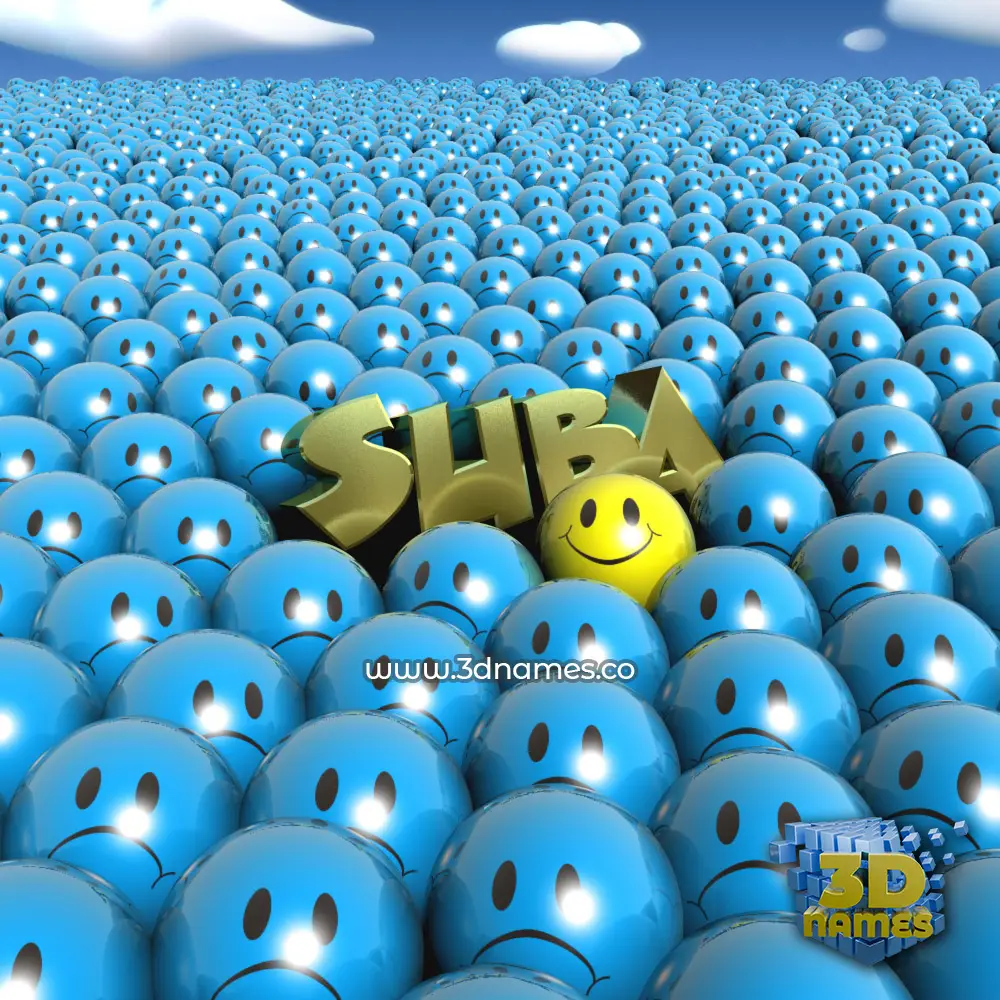 suba in Special Smileys style - 3D name wallpaper