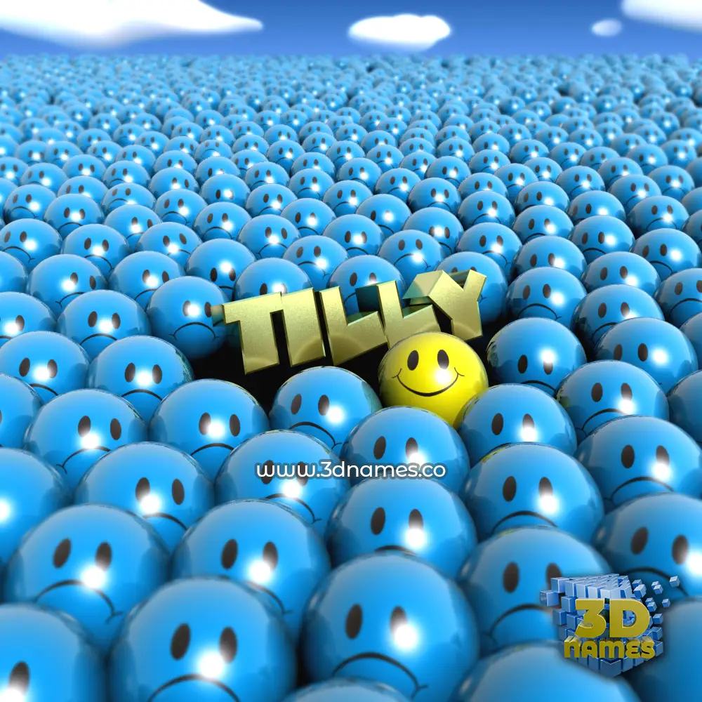 tilly in Special Smileys style - 3D name wallpaper tilly in Special Smileys style - 3D name wallpaper