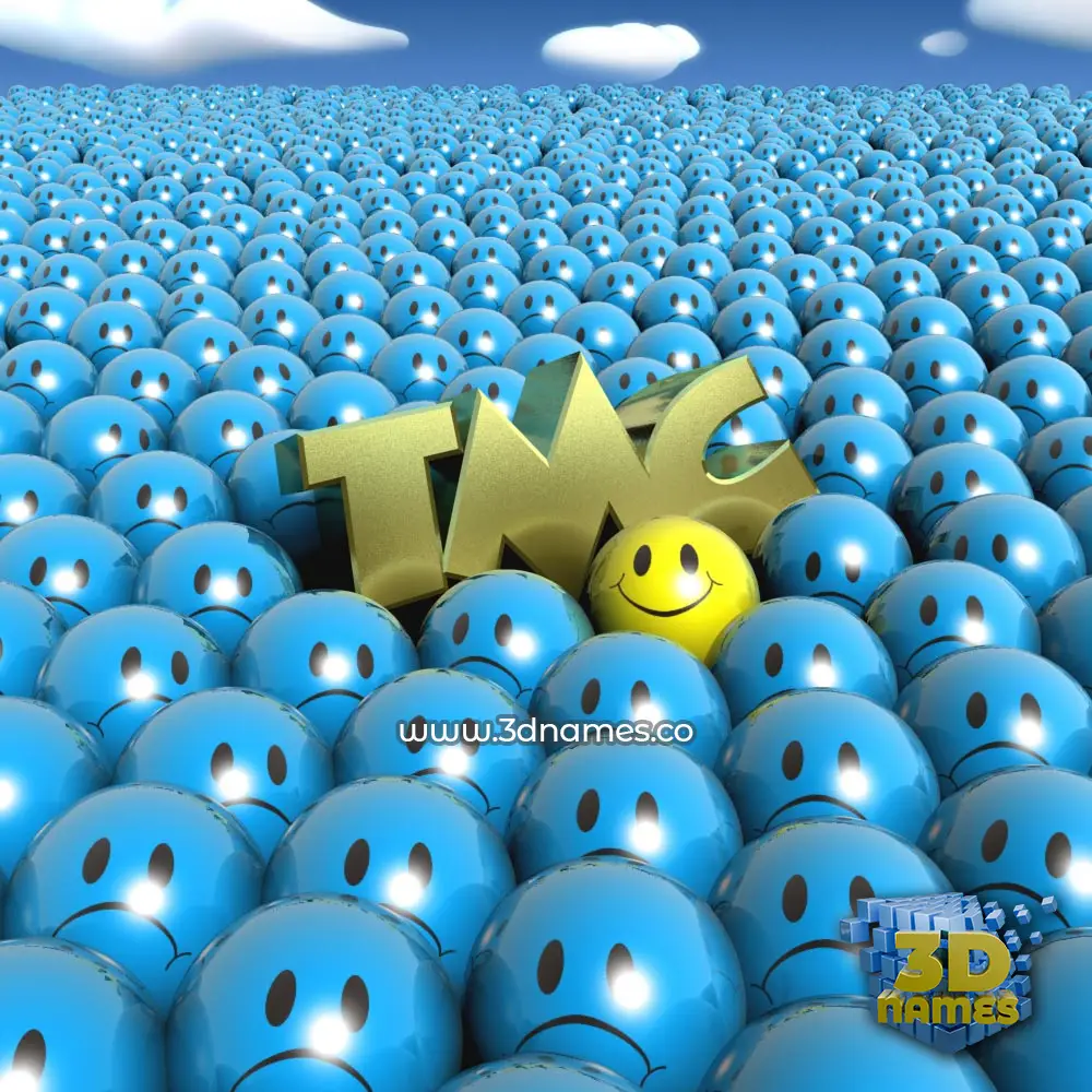 tmc in Special Smileys style - 3D name wallpaper