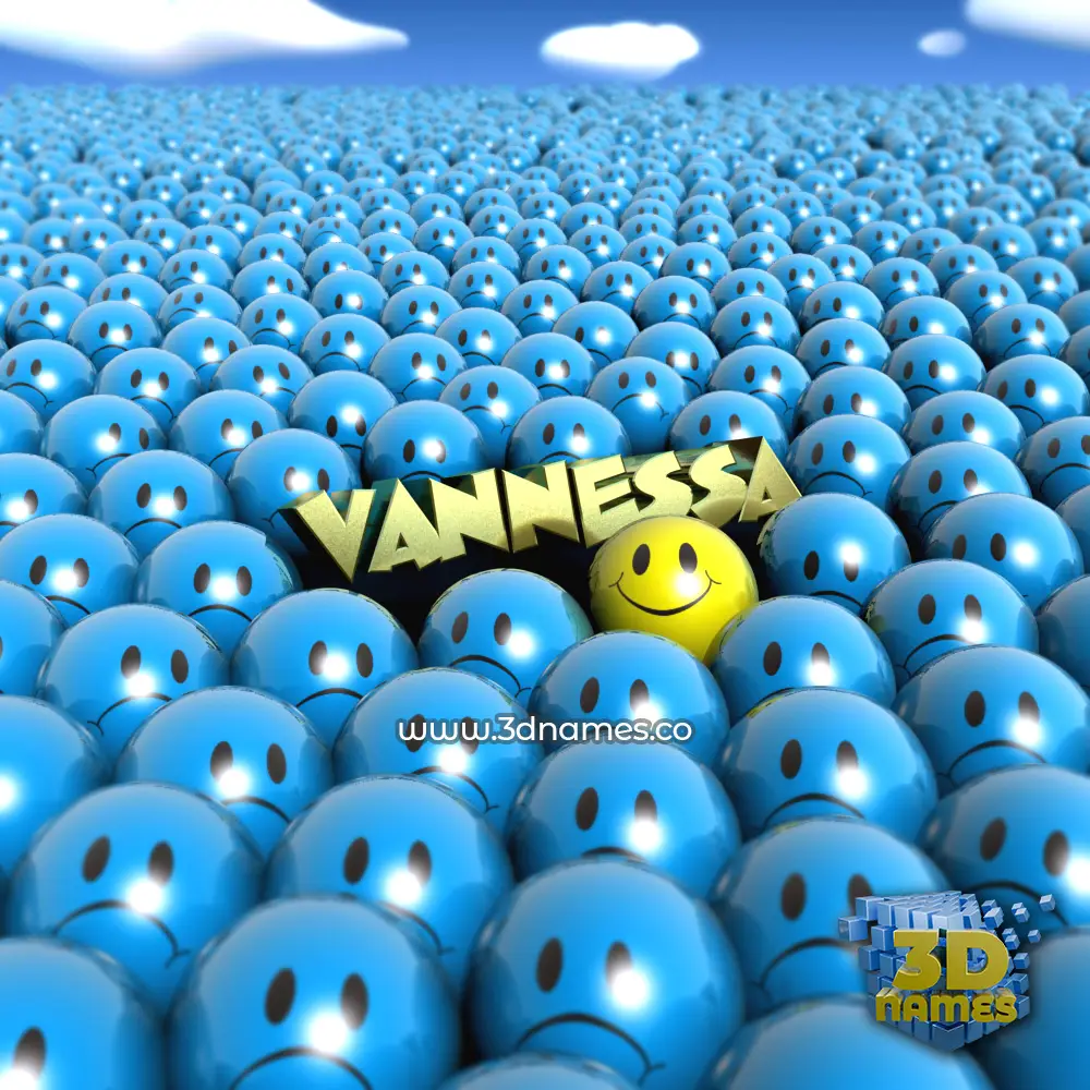 vannessa in Special Smileys style - 3D name wallpaper