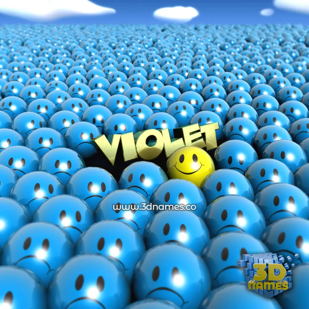 violet in Special Smileys style - 3D name wallpaper violet in Special Smileys style - 3D name wallpaper