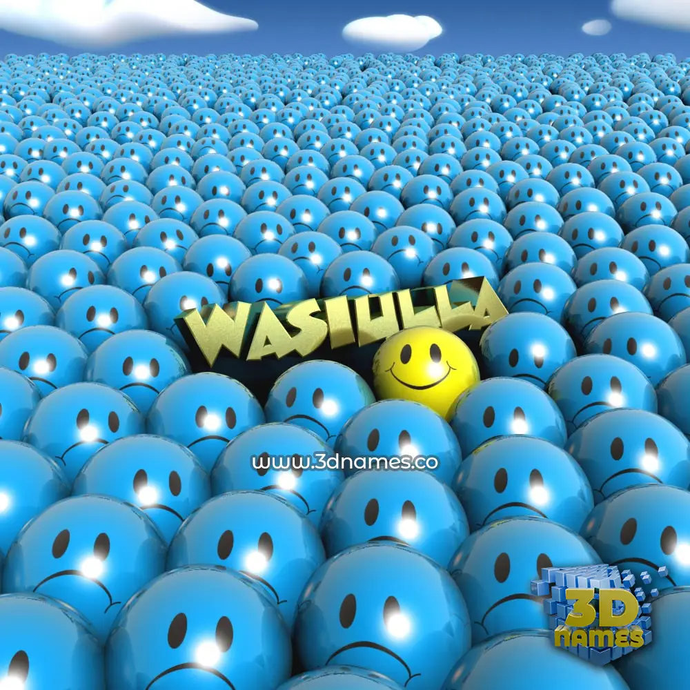 wasiulla in Special Smileys style - 3D name wallpaper wasiulla in Special Smileys style - 3D name wallpaper