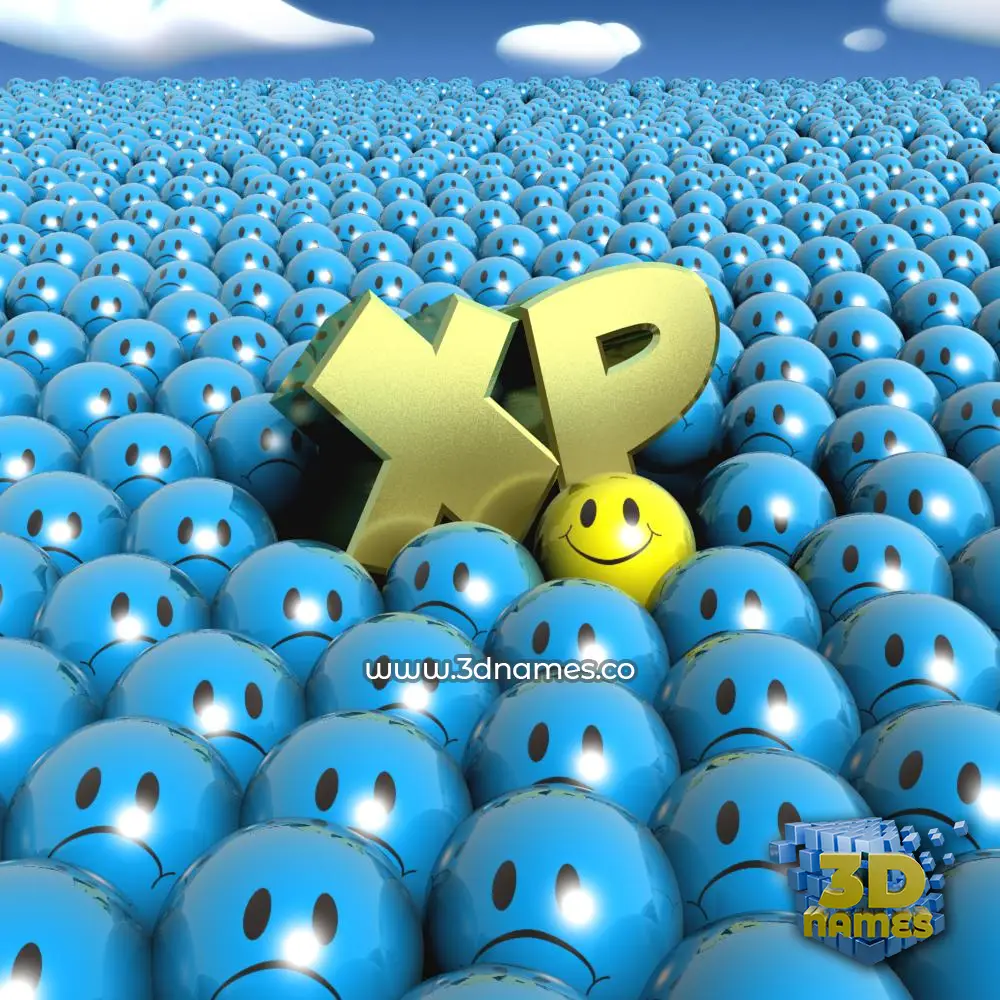 xp in Special Smileys style - 3D name wallpaper xp in Special Smileys style - 3D name wallpaper