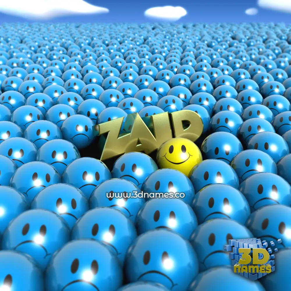 zaid in Special Smileys style - 3D name wallpaper