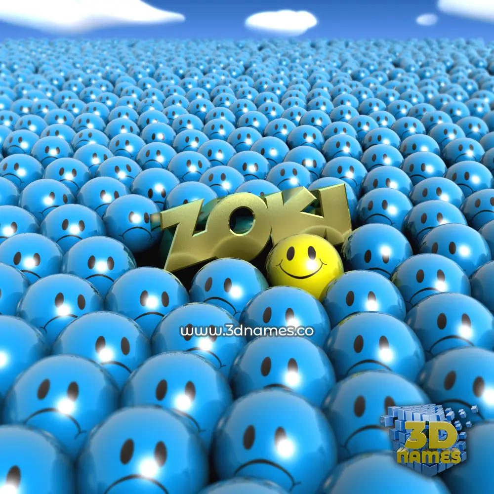 zoki in Special Smileys style - 3D name wallpaper zoki in Special Smileys style - 3D name wallpaper