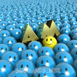 a m in Special Smileys style - 3D name wallpaper