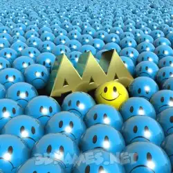 aaa in Special Smileys style - 3D name wallpaper