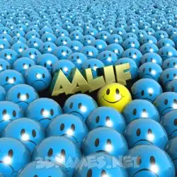 aalif in Special Smileys style - 3D name wallpaper
