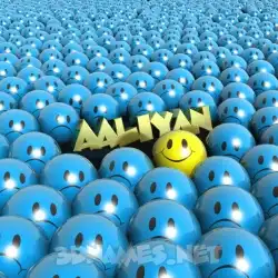 aaliyan in Special Smileys style - 3D name wallpaper