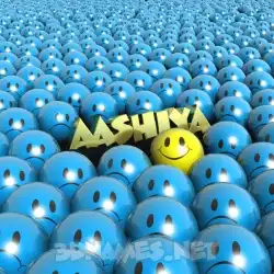 aashiya in Special Smileys style - 3D name wallpaper