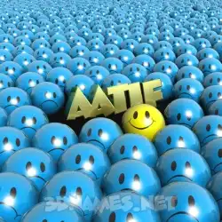 aatif in Special Smileys style - 3D name wallpaper