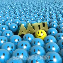aatu in Special Smileys style - 3D name wallpaper
