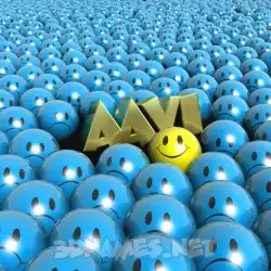 aavi in Special Smileys style - 3D name wallpaper