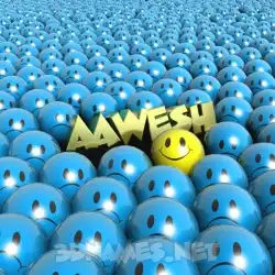aawesh in Special Smileys style - 3D name wallpaper