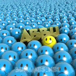 abbu in Special Smileys style - 3D name wallpaper