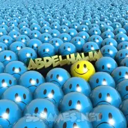 abdelhalim in Special Smileys style - 3D name wallpaper
