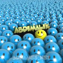 abdimalik in Special Smileys style - 3D name wallpaper