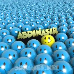 abdinasir in Special Smileys style - 3D name wallpaper
