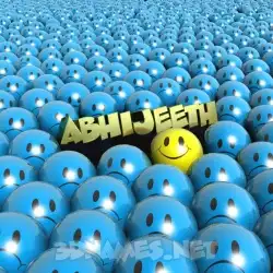 abhijeeth in Special Smileys style - 3D name wallpaper