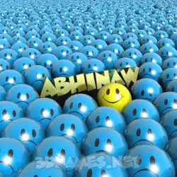 abhinaw in Special Smileys style - 3D name wallpaper