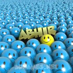abhir in Special Smileys style - 3D name wallpaper