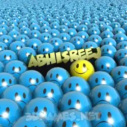 abhisreej in Special Smileys style - 3D name wallpaper