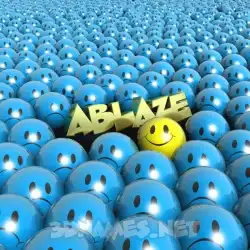 ablaze in Special Smileys style - 3D name wallpaper
