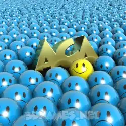 aca in Special Smileys style - 3D name wallpaper