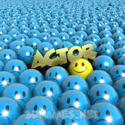 actor in Special Smileys style - 3D name wallpaper