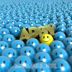 adby in Special Smileys style - 3D name wallpaper