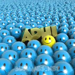 adhi in Special Smileys style - 3D name wallpaper