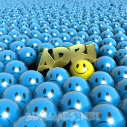 adri in Special Smileys style - 3D name wallpaper