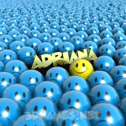 adriana in Special Smileys style - 3D name wallpaper