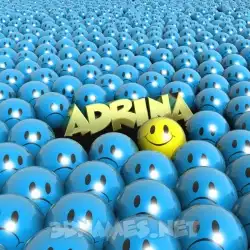 adrina in Special Smileys style - 3D name wallpaper