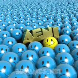 aeni in Special Smileys style - 3D name wallpaper