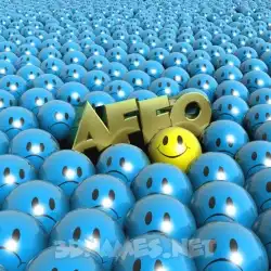 affo in Special Smileys style - 3D name wallpaper