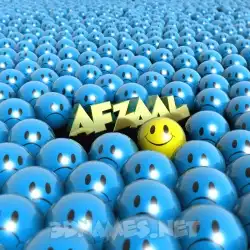 afzaal in Special Smileys style - 3D name wallpaper