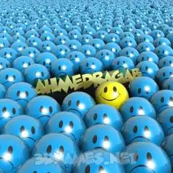 ahmedragab in Special Smileys style - 3D name wallpaper