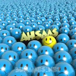 ahsaas in Special Smileys style - 3D name wallpaper