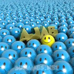 ajab in Special Smileys style - 3D name wallpaper