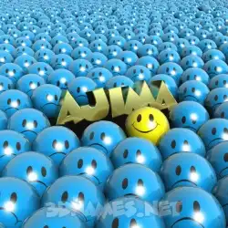 ajima in Special Smileys style - 3D name wallpaper