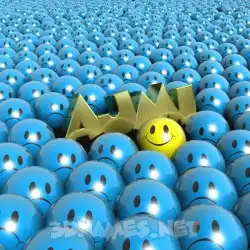 ajmi in Special Smileys style - 3D name wallpaper