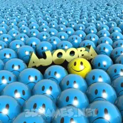 ajooba in Special Smileys style - 3D name wallpaper