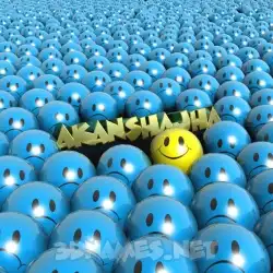 akanshajha in Special Smileys style - 3D name wallpaper