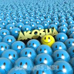 akosua in Special Smileys style - 3D name wallpaper