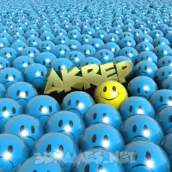 akrep in Special Smileys style - 3D name wallpaper
