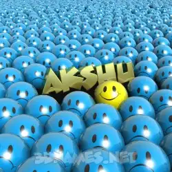akshu in Special Smileys style - 3D name wallpaper