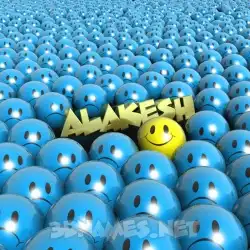 alakesh in Special Smileys style - 3D name wallpaper